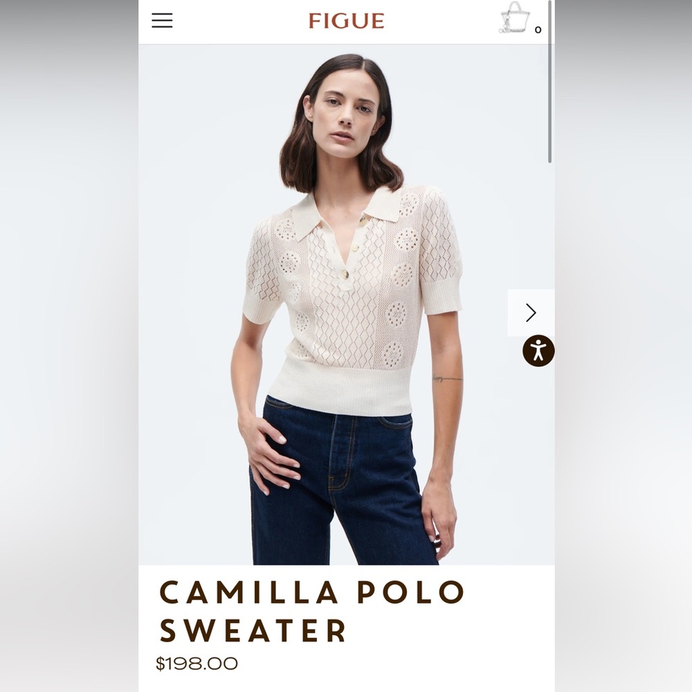 FIGUE- Camilla Polo Sweater, never worn. With tags!